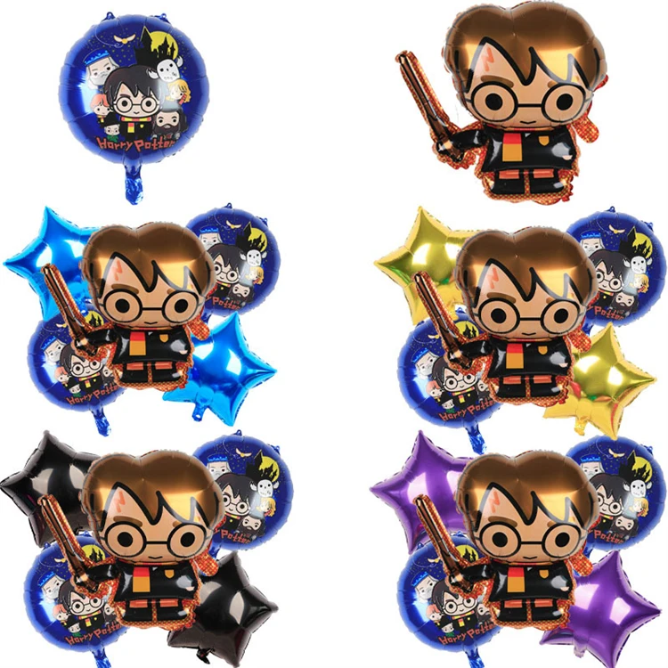 2022 New Style Large Cartoon Harr Y Potter Foil Balloon Set For Birthday Theme Party Decoration Movie Characters Balloons