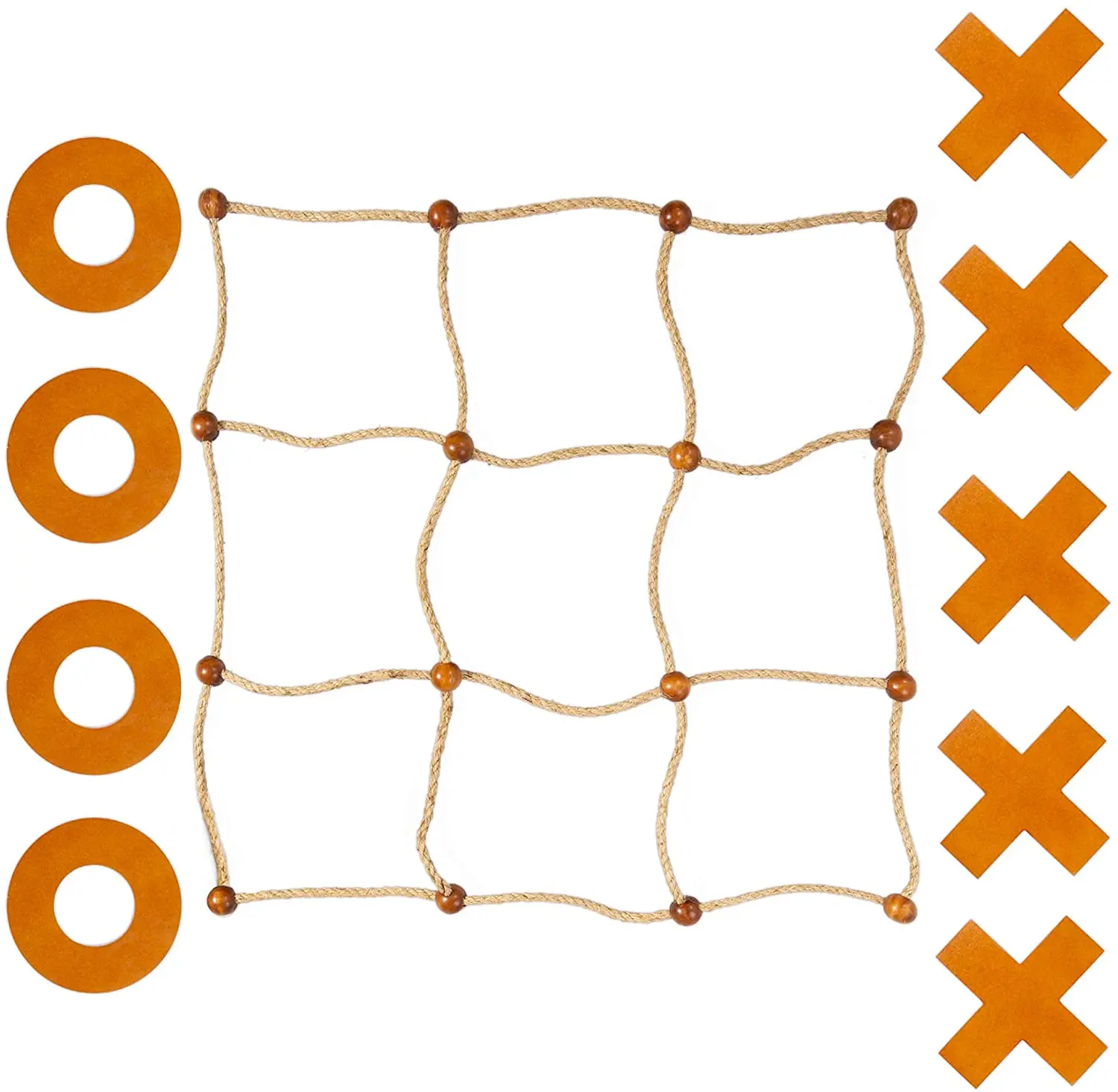 Игра на открытом воздухе деревянная игра Tic Tac Toe большие деревянные кресты и с веревкой для детей