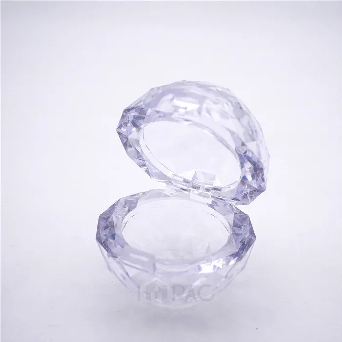 luxury ball shape custom color plastic girls single eyeshadow jar container 15g