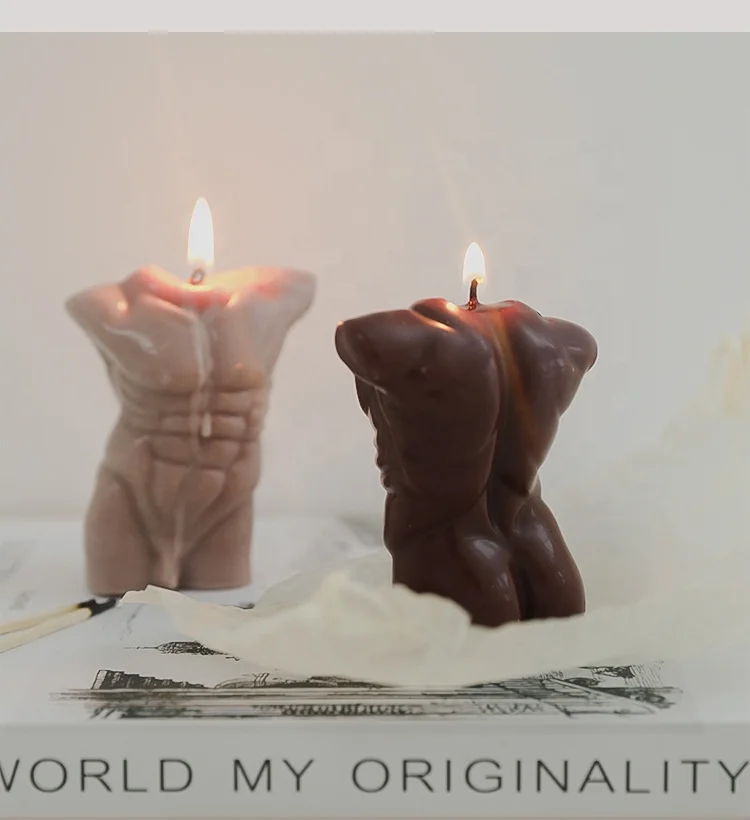 custom naked woman candle  body shape curvy candle body massage oil candle