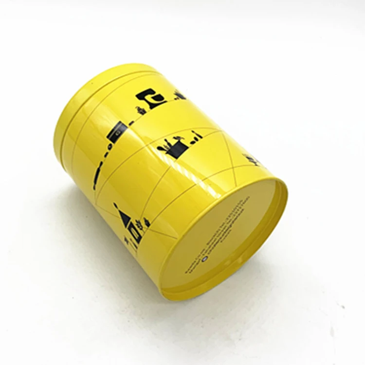 manufacturers supply round tinplate box metal food packaging can with push lid tin tea