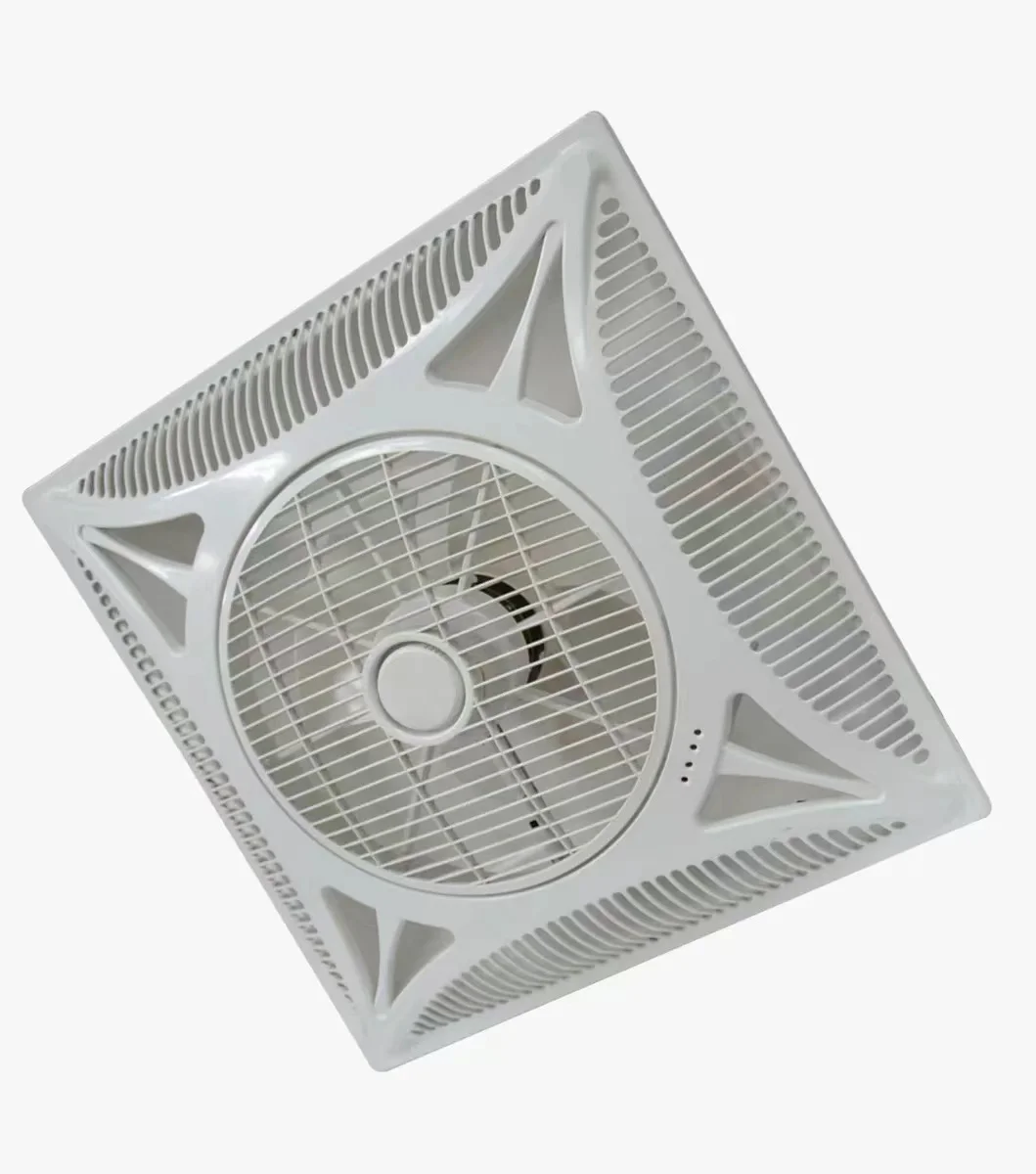 600*600mm False Box Integrated Ceiling Fan Energy-Efficient With Remote Control LED Light Embedded