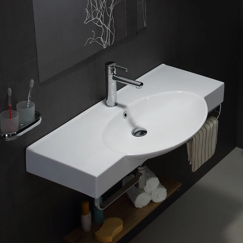 Luxury Hotel Ceramic Bathroom Wash Basin Ceramic European Modern Sink Hand Wash Basin Bathroom Cabinet