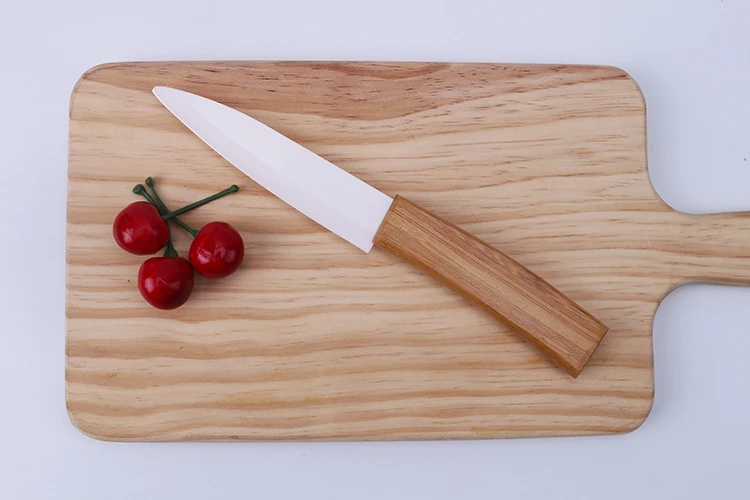 5 inch bamboo handle utility chef ceramic knife for kitchen cooking fruit