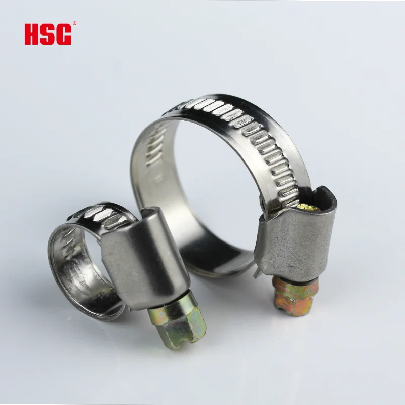 German Type Quick Fitting Strong 201 Stainless Steel Throat Hoop 9mm/12mm  Width for Fixing Cable Hose Clamp metal clamps