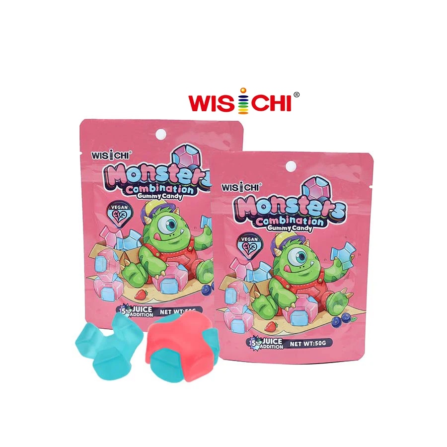 Бесплатный образец OEM Vegan monster design объемные конфеты gummi индивидуальные питание жевательные