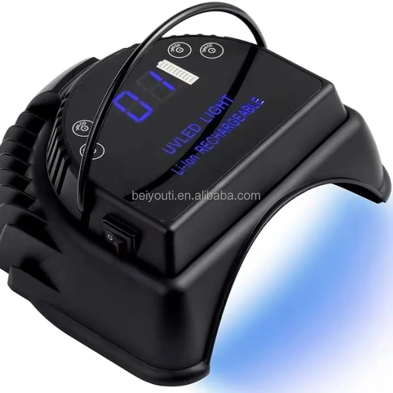 64 Вт перезаряжаемая УФ Светодиодная лампа для ногтей Беспроводная лака 7800 мАч батарея салона маникюра