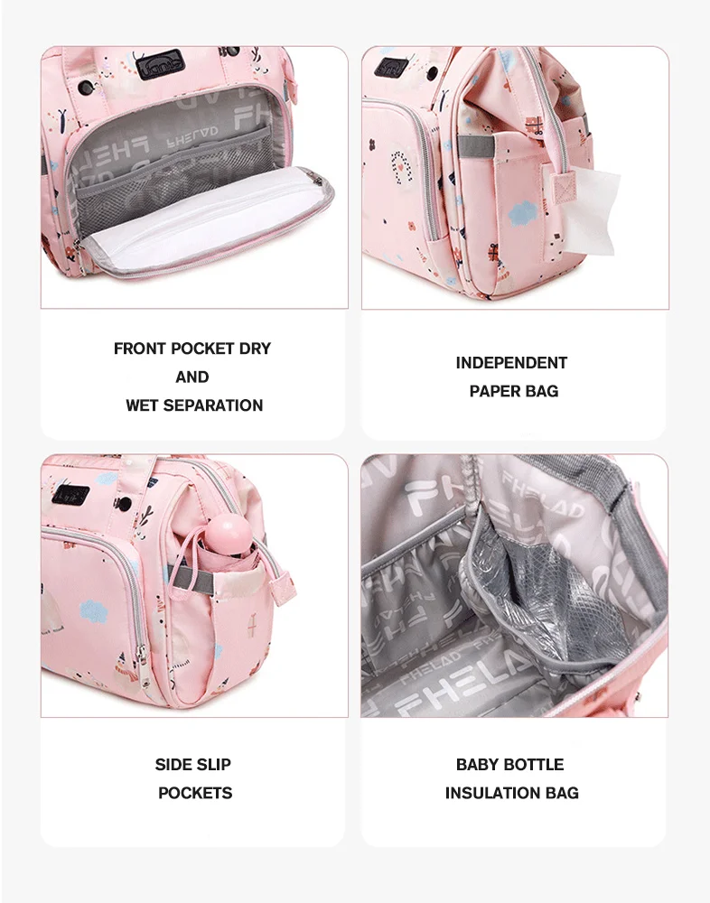 Multifunctional Folding Waterproof maternity Large Travel baby Diaper Tote Stroller baby Nappy Mummy Baby Bag Diaper Bag