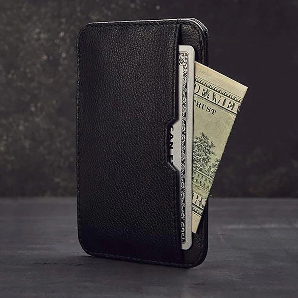 pull tag card holder supplier slim RFID blocking men business manimalist card holder