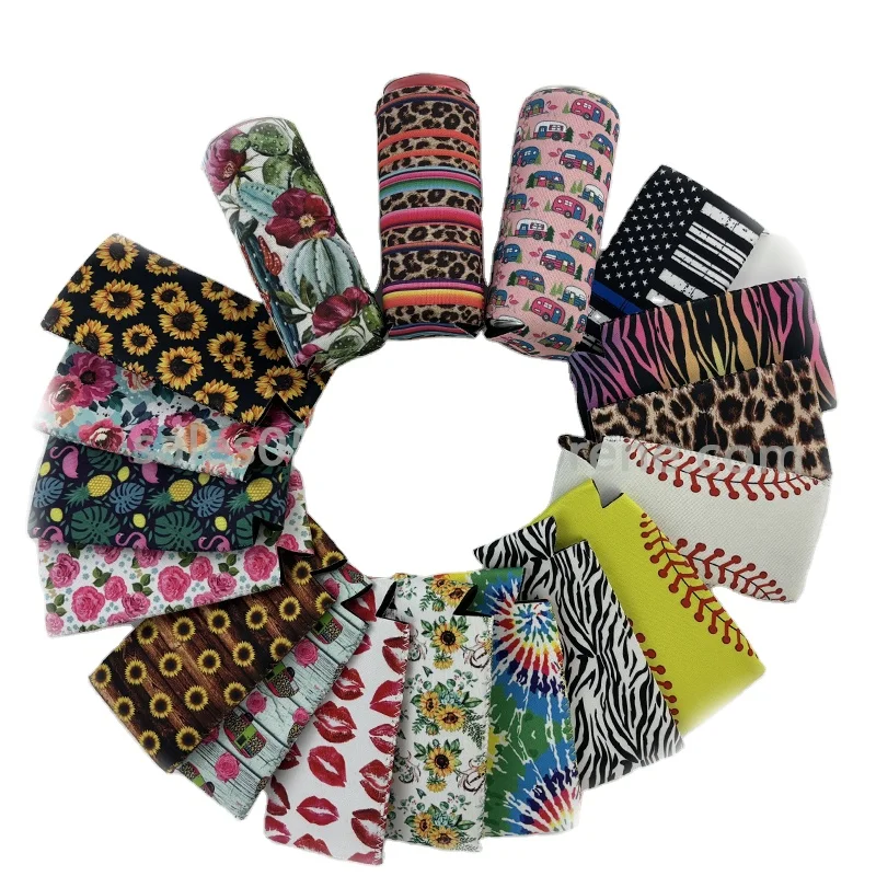 Заводская цена изолированный 12 унций кулер-держатель для неопрена тонкая банка охладители