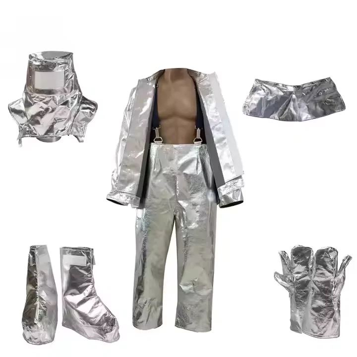 Hot Sale Wholesale Aluminized Fire Resistant Uniform 800 Degree Aluminum Foil Heat Resistance Suit