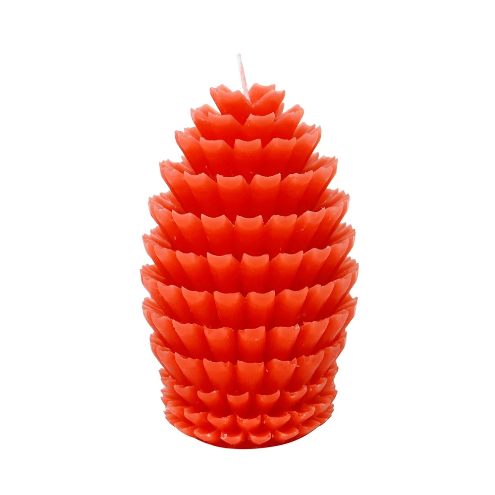 Wholesale Creative Holiday Mold Candle Soy Blend Wax Pine Cone Shaped Candle For Christmas Decoration