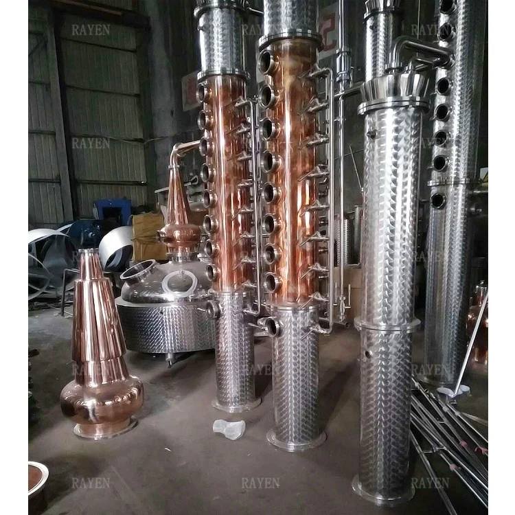  Дистиллятор бойлер 100 л с красной медной колонкой для