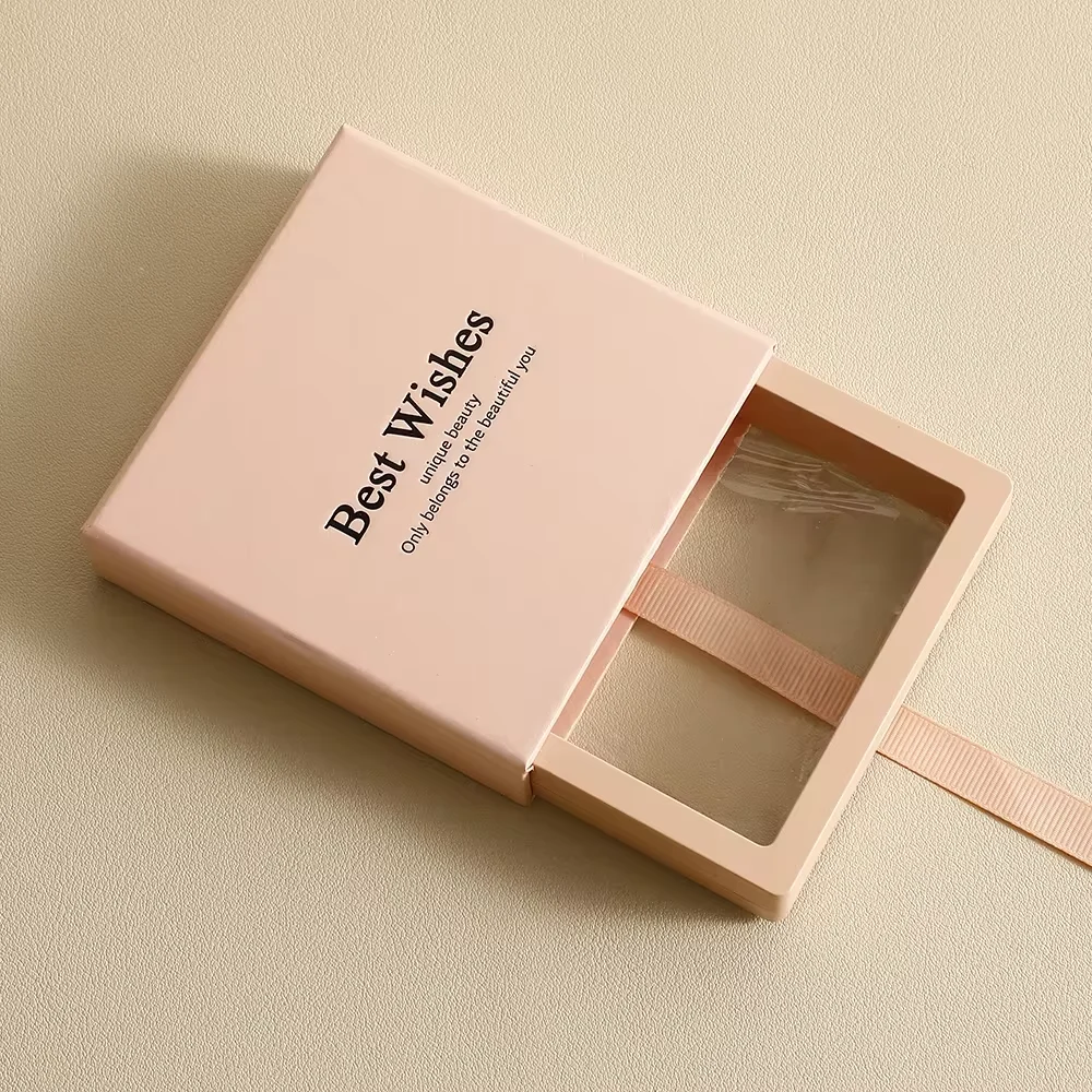 Pe Film White Drawer Box Jewelry Displays Packaging Boxes Ring Display Transparent Jewelry Display Box For Jewelries