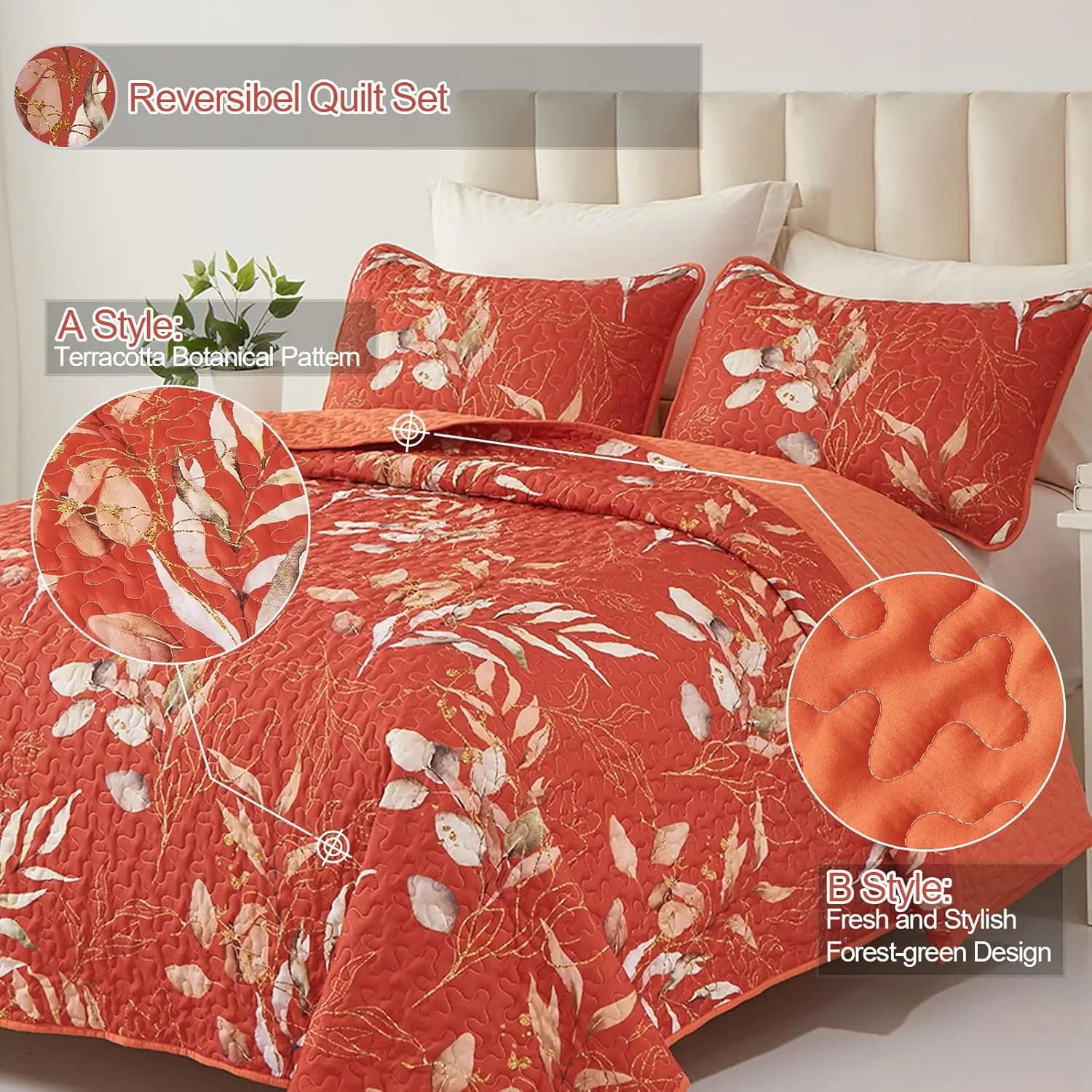 Red color King Size Comforter Set Embossed Solid Color 100% Cotton Quilted Quilt for All Season