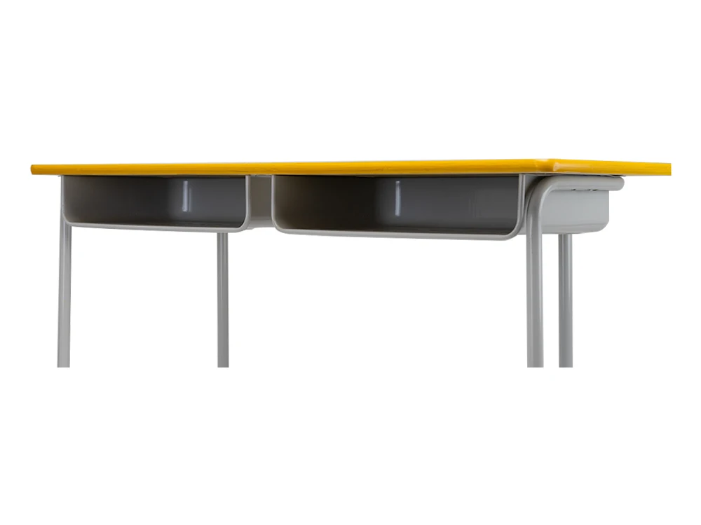 Connected school desk and Bench classroom table chair set double 2 person ODM furniture classroom study