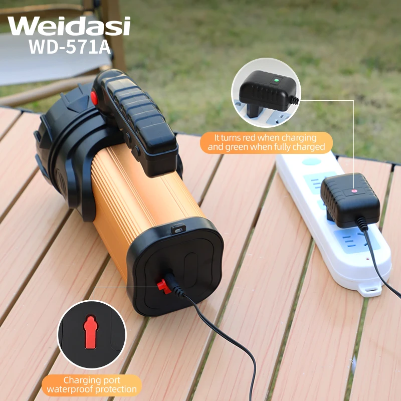 High power handheld LED search light rechargeable led emergency searchlight