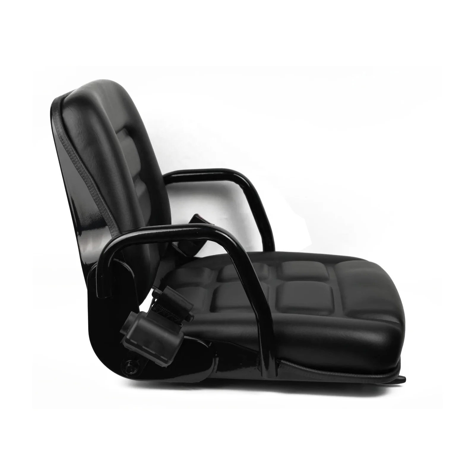 Aftermarket Universal Adjustable Forklift Seat with Safety Belt, Full Suspension Seat with Foldable Cushion