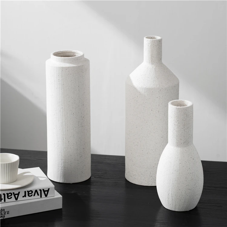 Nordic elegant home wedding decoration vase art ornament white ceramic decorative flower vases