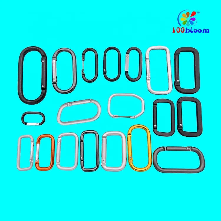 China hardare products factory wholesale 5 cm aluminum round carabiner as bag parts