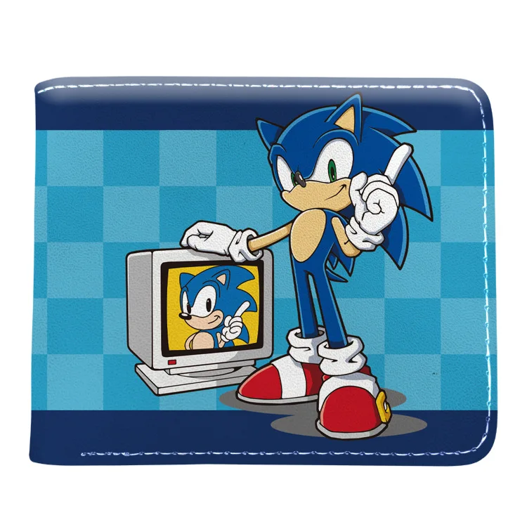 2023 New Sonic Characters Pattern Bifold Cartoon Wallet for Kids