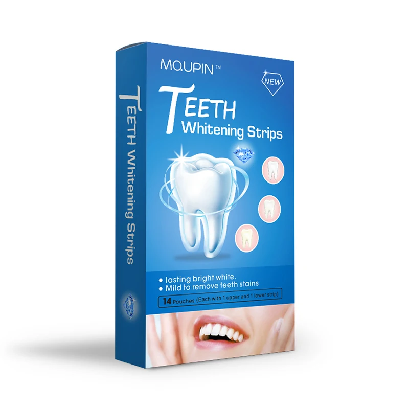 
In Stock Professional peroxide free Teeth Whitening Strip Whiten Tooth Oral Care Dental White strips 7 pairs 