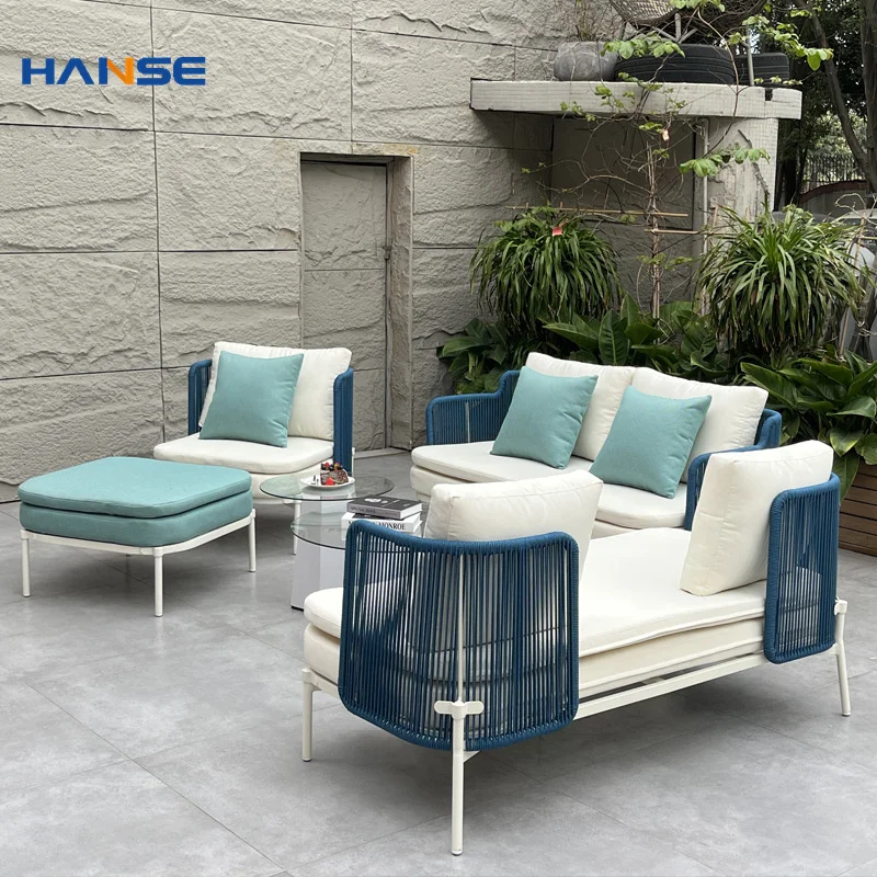 Modern Turkish Wicker Garden Sofa Set Aluminium All-Weather Outdoor Furniture for Hotel Patio Balcony from China