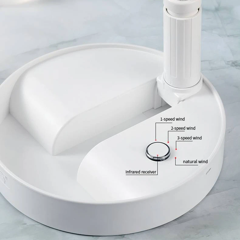 Smart Battery Level Display 8 Inches Foldable Storage Desktop Fan Home Office Rotatable Retractable Fan with Remote Control