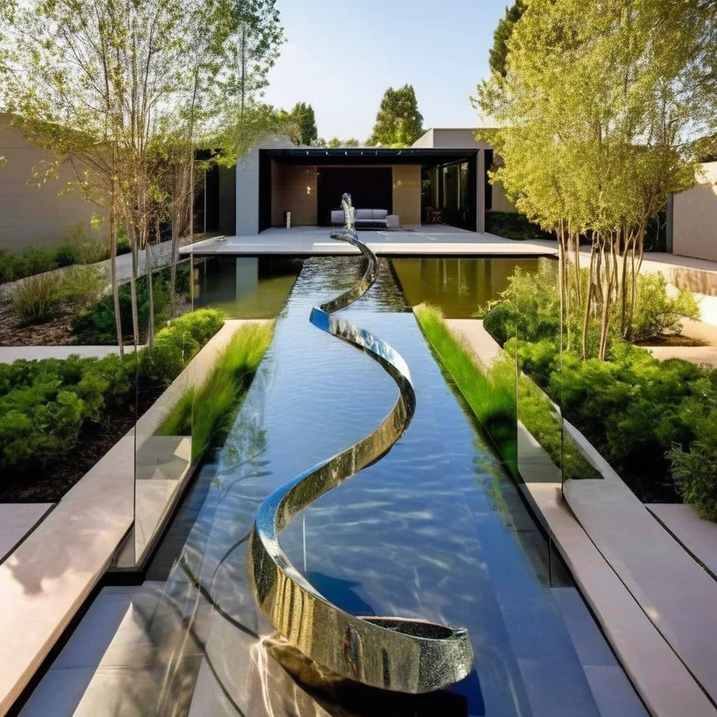 Высококачественная спиральная статуя из нержавеющей стали полированный садовый фонтан металлическая скульптура металлические изделия для продажи