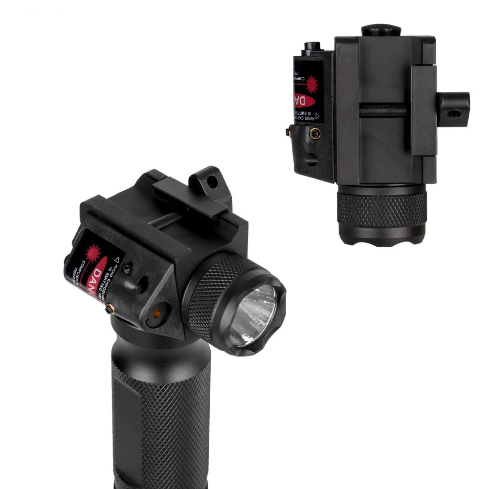 Hot Selling Red Laser And LED Integrated Under Hanging Flashlight Green Laser White Light Strobe 20mm Tactical Lighting Lamp