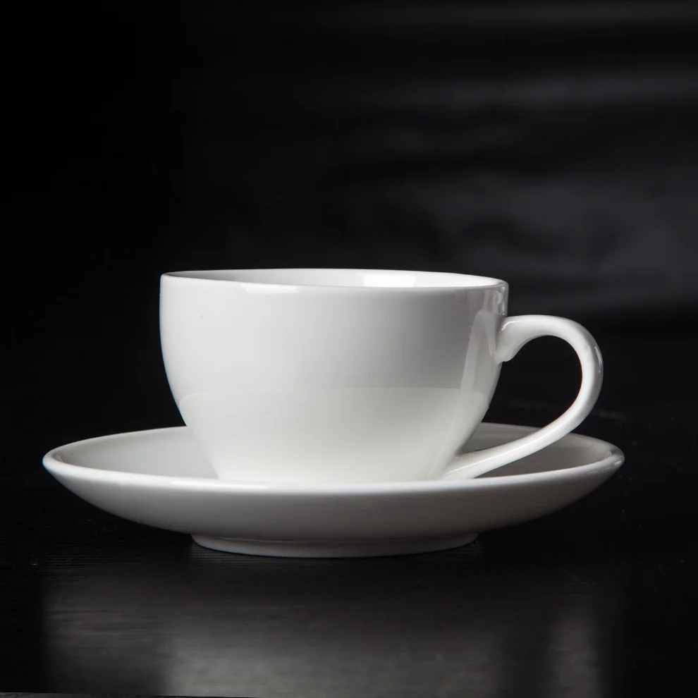 2024 набор кофейных чашек с логотипом OEM Vajilla De Coffee фарфоровые чашки для кафе блюдцем повседневных ресторанов керамическая чашка эспрессо капучино