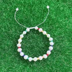 Wholesales Beads Freshwater Pearl Yin Yang And Happy Face Soft Pottery Handmade Jewelry Beads Pearl Friendship Bracelet