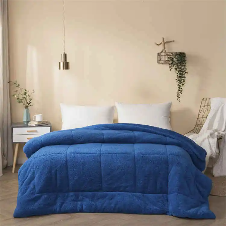Custom made Buy fluffy Lamb cashmere quilted cute cheap astros comforter sets bedding home for