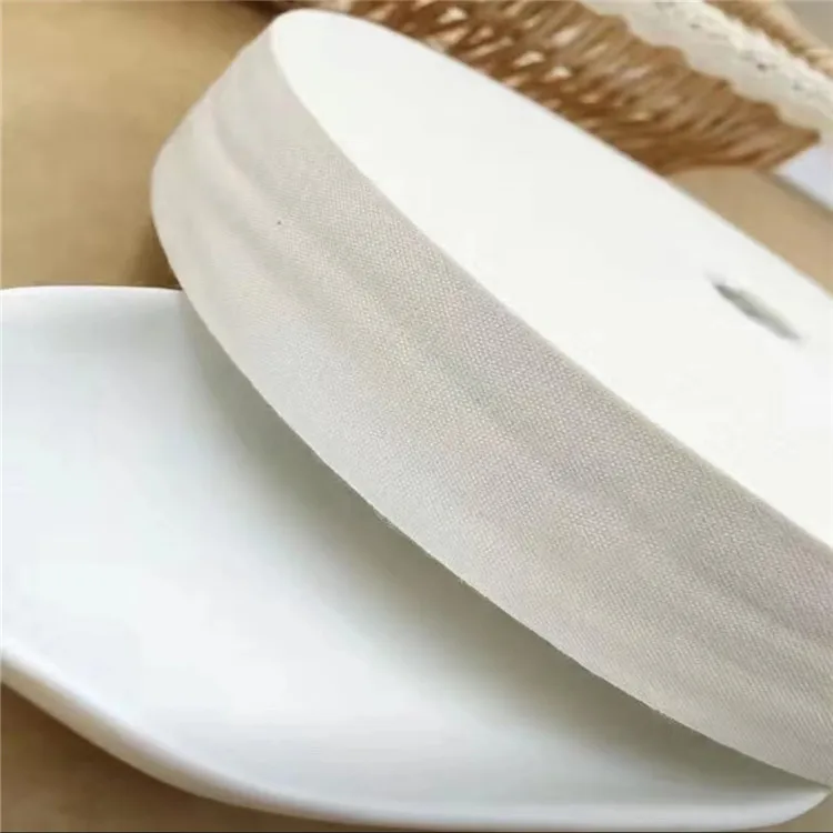 Poly 12 mm Cotton Tape Print LOGO And Cotton Double Sided Webbing Used For Care Label Printing