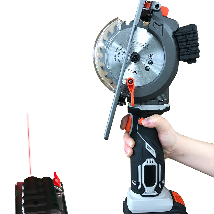 4-1/2 inch Compact Circular Saw with Laser Guide 4500 RPM Max Cutting Depth 1-11/16 electric mini circular saw