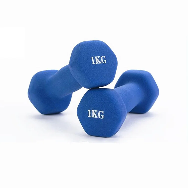 Neoprene Dumbbells Factory Supply Color Cast Iron Rubber Coated Hexagonal Dumbbell