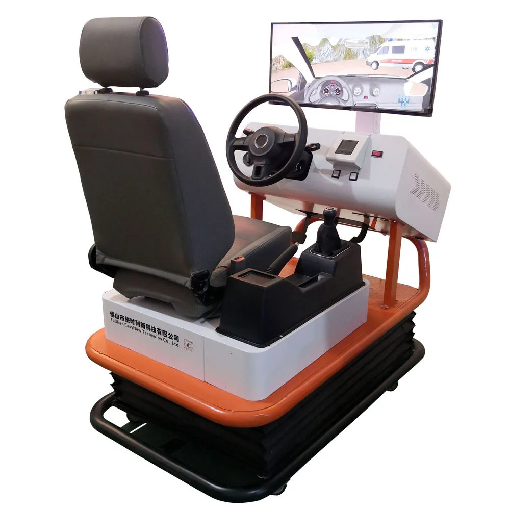 Three degree of freedom platform car driving school simulator