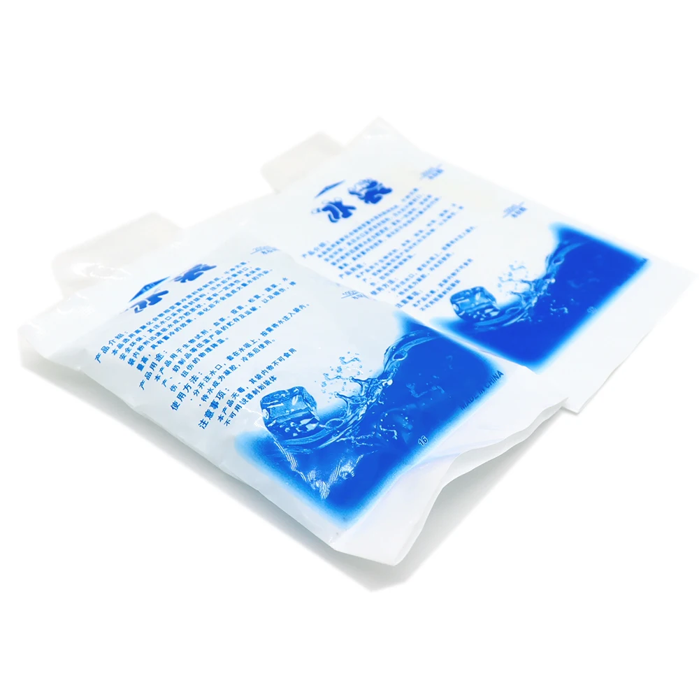 Reusable Insulated Cold Gel Cooling Bag Water Injection Freeze Dry Ice Pack For Food Fresh Shipping Delivery Transport