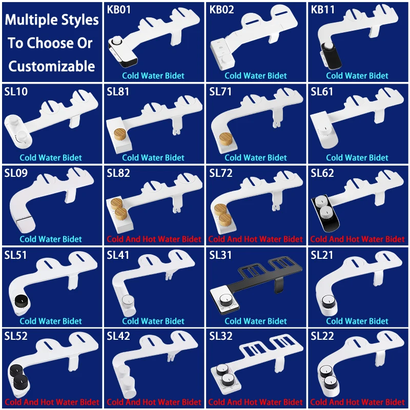 The Newest Nozzle Self-Cleaning Bidet De Toilette Latest Clean Vagina Shattaf Bide Free Sample Smart Bidet Attachment