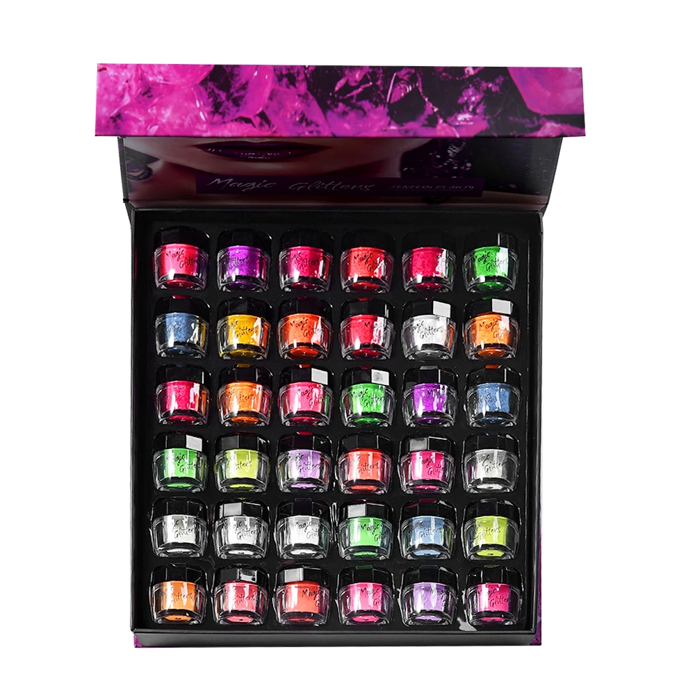 Private Label High Quality MultiColor Neon and Luminous Single Eyeshadow Set Loose Pigments pretty all set eyeshadow palette