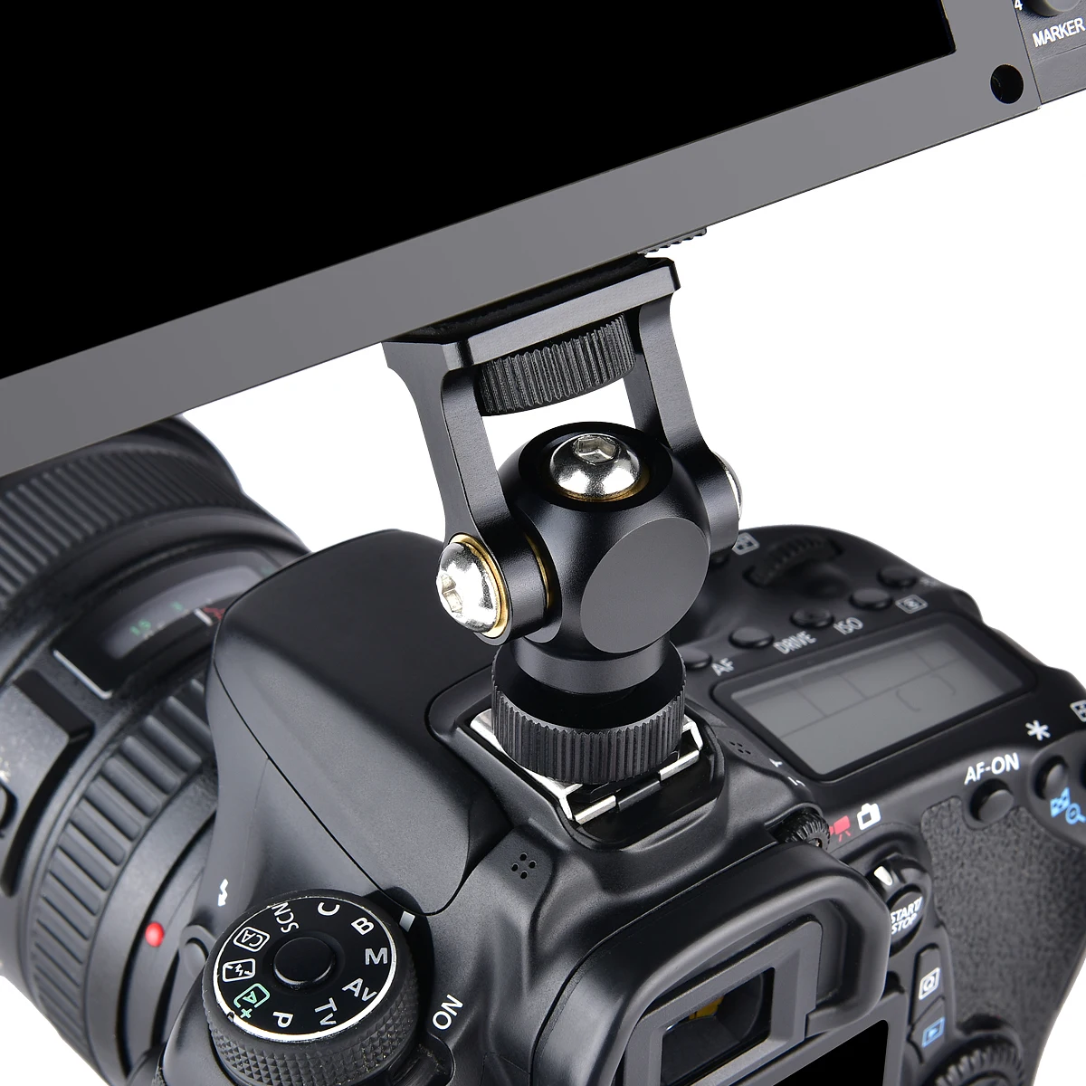 Yelangu Swivel and Tilt Monitor Holder Mount Ball Head Magic Arm with Cold Shoe