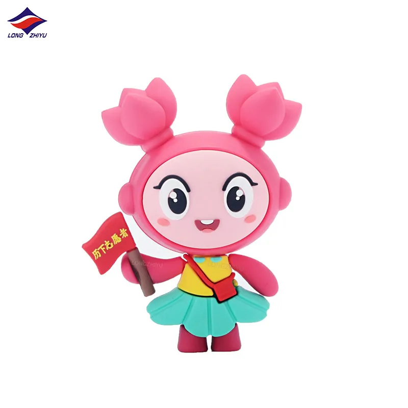 Longzhiyu Custom 3D Cartoon Character Action Figure with Big Eyes Cute Mini PVC Figurine Miniature Model Toy Doll