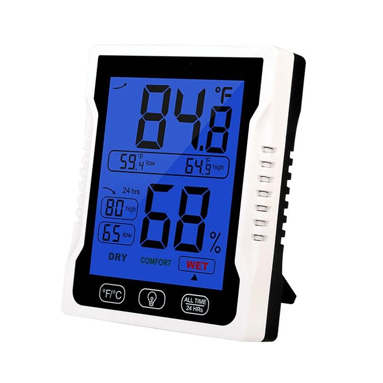 Mini Digital Humidity Meter LCD Digital Temperature and Humidity Meter Touch Control Digital Humidity Meter
