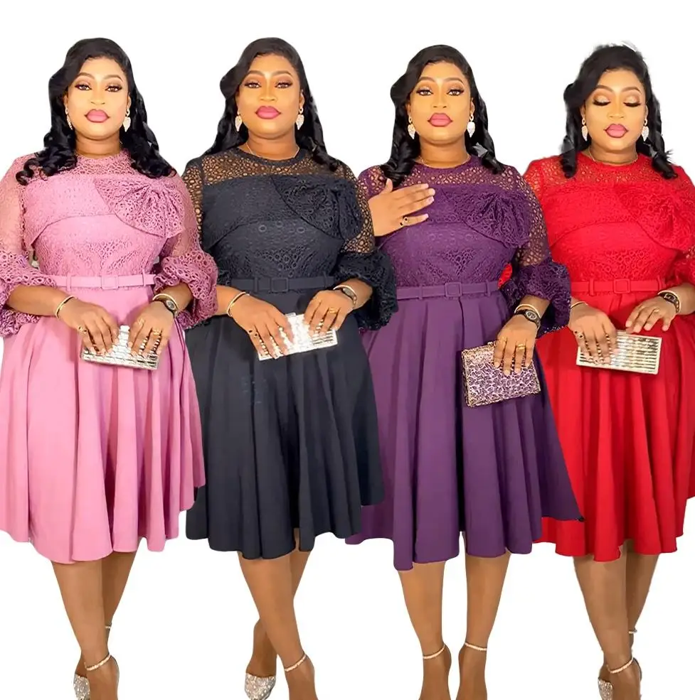 Turkey 2020 African Style Coat and Skirt Plus Size Women Lace Printed Dresses Two Piece Set