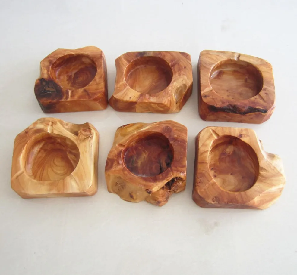 Wooden ashtrays creative personality wood carving wooden ashtray custom logo