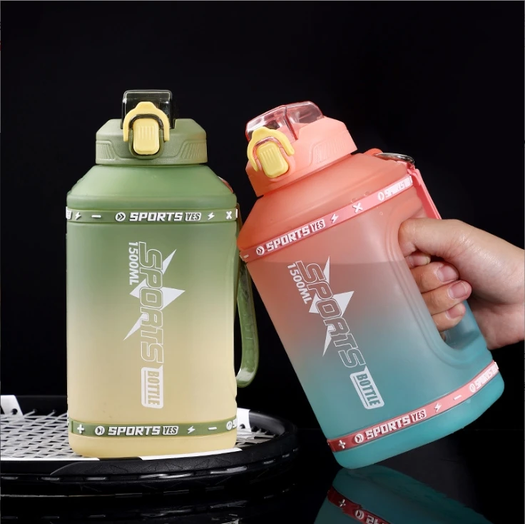 Large Capacity Water Cup, High Temperature Resistant Frosted Sports Water Bottle Cup Outdoor Plastic Sports Cup