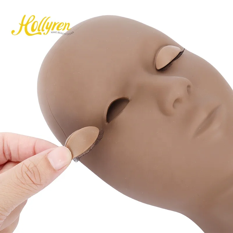 Оптовая продажа, новый манекен ресниц Hollyren, веки для тренировок, 3 Цвета в наличии, голова манекена для тренировки ресниц