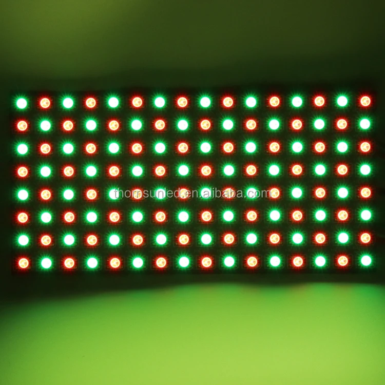 
drop ship rgb ws2812b 8*16 128leds programmable led dot matrix ws2812b digital display 
