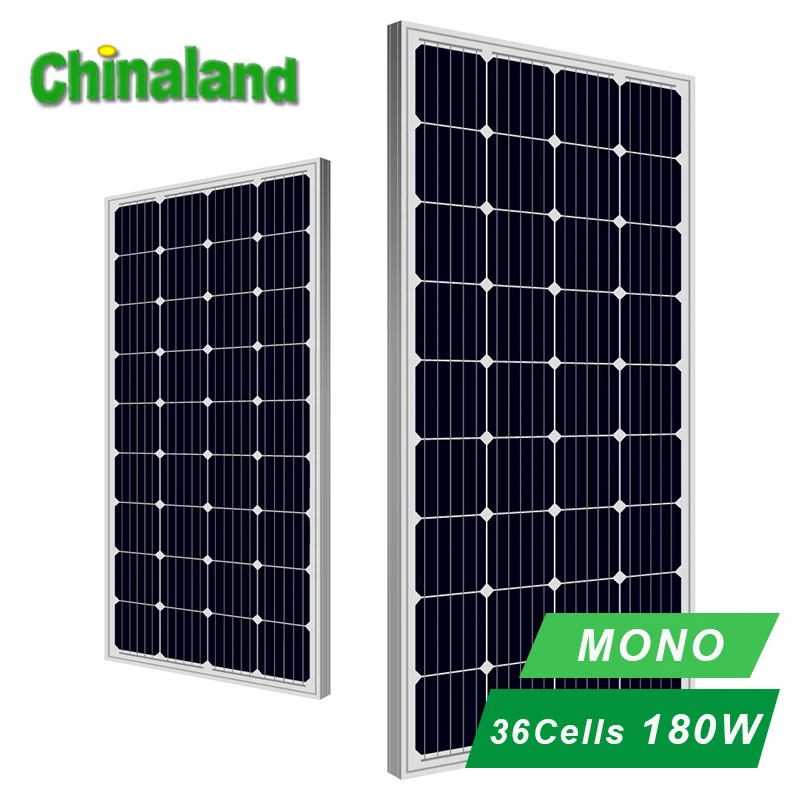 Chinaland bifacial black buy best price solar panels 150w 160w solar panel 200w monocrystalline solar panel hot selling in China