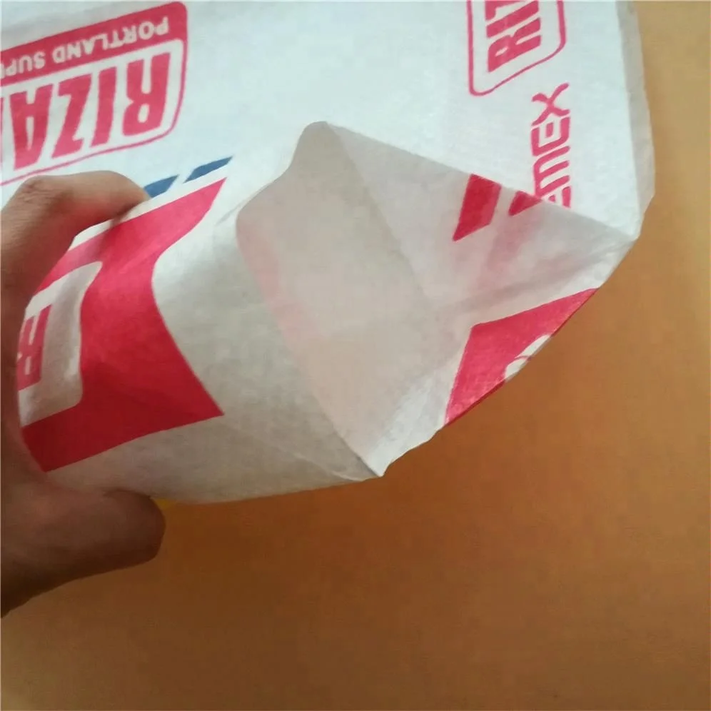 Wholesale price 20kg 25kg 40kg 50kg Dry Mortar Plaster Cement Kraft Paper bag Tile Adhesive Valve pp woven Bag